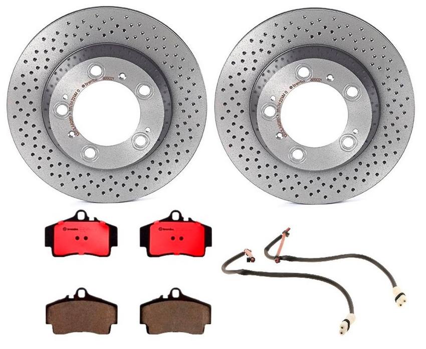 Brembo Brakes Kit Pads and Rotors Rear (299mm) (Ceramic) Brembo